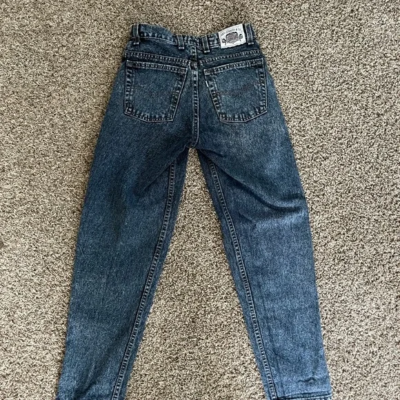 VTG 80s Levis Grand Silver Tab‎ Mens Dark Denim Acid Wash Jeans Pant W28 xL30.